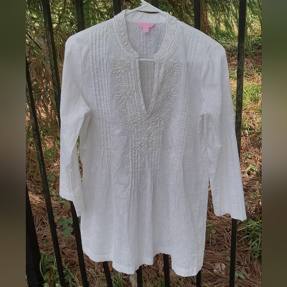 Lilly Pulitzer White Tunic Top - Picture 10 of 10